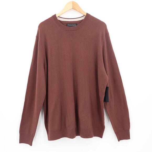 Christian Lacroix Men's 100% Extra Fine Merino Wool Crew Neck Sweater Sz 2XL NEW - Picture 1 of 10